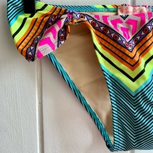 NWT Mara Hoffman Tiki Turquoise Bikini Bottom